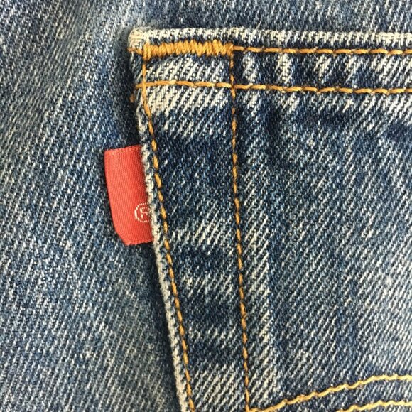 Furst Of A Kind Levi's Womens 28 Denim Shorts Distressed Button Fly Cotton - Picture 13 of 16